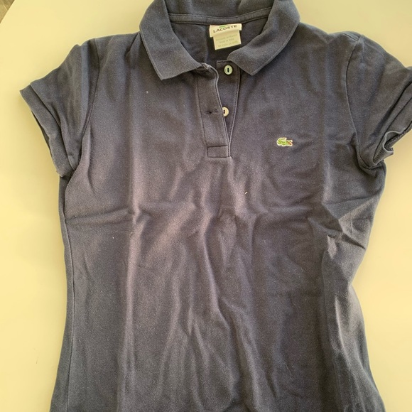 Women’s size 38 Lacoste shirt black and navy - Picture 4 of 4